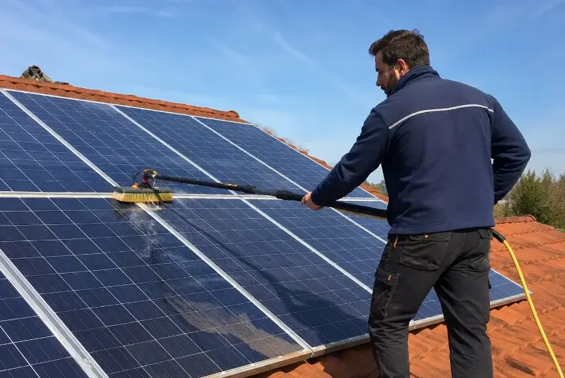 Nettoyage et entretien de panneaux solaires à Montjoux